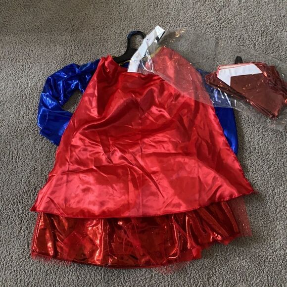 Kids Super Woman Costume Halloween Size L NEW - Picture 7 of 9